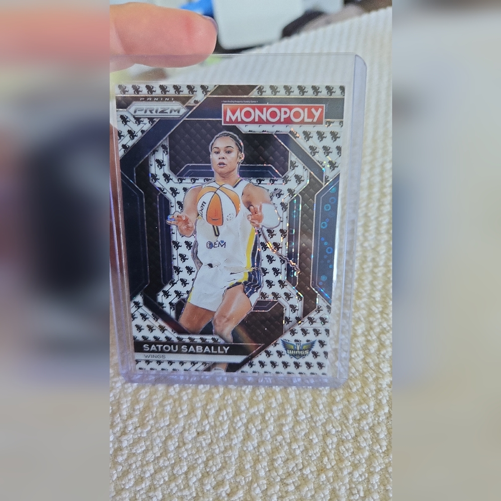 Panini Prizm MONOPOLY Satou Sabally White Running Man WNBA Card